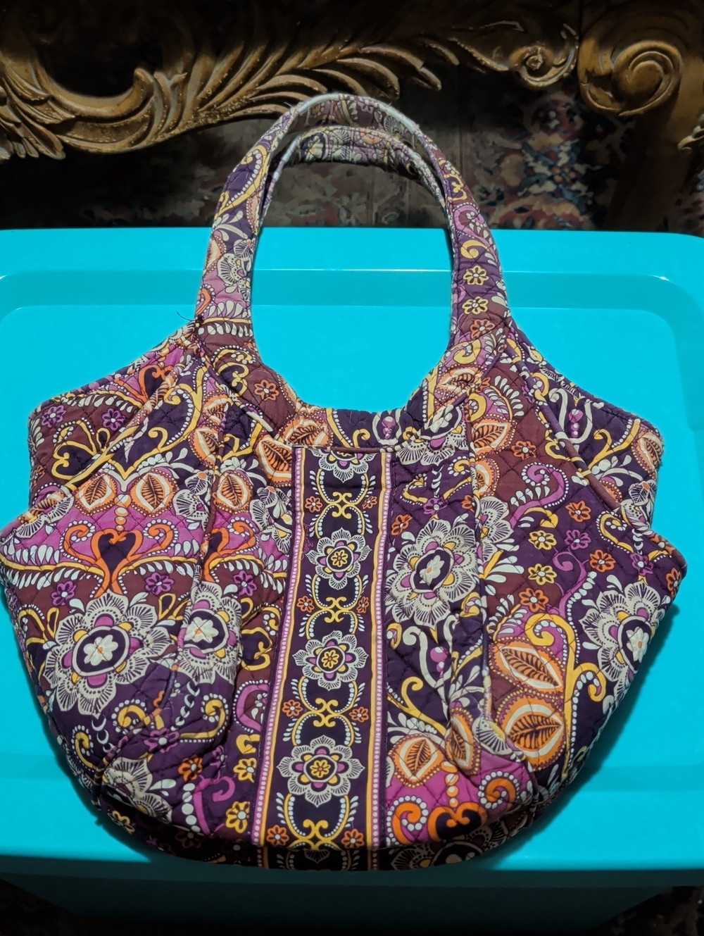 Vera Bradley Quilted Purple Floral Tote Bag - Vera Bradley Style